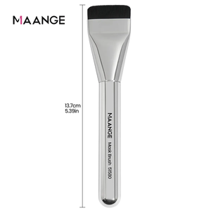 Brocha de base MAANGE, brocha de <span class=keywords><strong>maquillaje</strong></span> plana <span class=keywords><strong>profesional</strong></span> ultrafina, brocha correctora de tono de piel uniforme Natural - Product Image 5