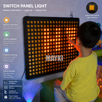 Panel de Interruptores Sensoriales LED de Pared, Juguetes Educativos con Luces, Tablero de Interruptores LED Sensoriales con Interruptores Iluminados