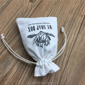 4x6インチハーフブリーチコットンキャンバス手作り石鹸包装ポーチドローストリングコットンストレージバッグDIYクラフト、メイク、旅行用 - Product Image 3