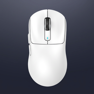เมาส์สำหรับเล่นเกมไร้สาย 2.4GHz แบบออปติคอลแบบชาร์จได้สำหรับมือขวาตามหลักสรีรศาสตร์ 5 ปุ่ม LED แบ็คไลท์สีขาว - Product Image 1