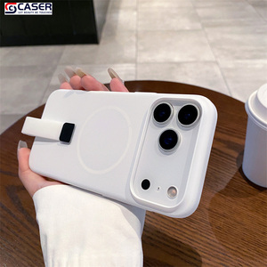 Kẹo Màu Chất Lỏng Silicone Điện Thoại Bìa Siêu Mỏng Tích Hợp Cầm Tay Dây Buộc Matte Da Kết Cấu Vỏ Điện Thoại Cho Iphone17promax - Product Image 3