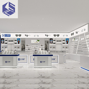 Flash bán kim loại cửa hàng quang học hiển thị giá gỗ phụ kiện quang học với kính mát trường hợp cho thiết kế nội thất - Product Image 2