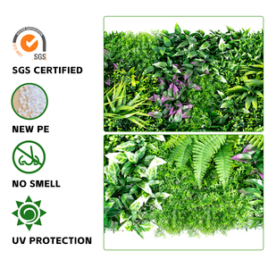 Pq67 Hight Chất Lượng Giả Gỗ Hoàng Dương Hàng Rào Treo Màu Xanh Lá Cây Tường Hệ Thống Topiary Cây Nhân Tạo Cây Xanh Tường Trang Trí Nội Thất Vườn - Product Image 4