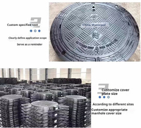 Couvercle de regard en fonte ductile 24x24 pouces, moulé par investissement, pour installations routières