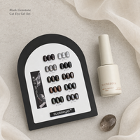 BelloGel – Kit de vernis gel UV liquide œil de chat noir de luxe, 10 couleurs, 15 ml en flacon, pour nail art gothique et de soirée