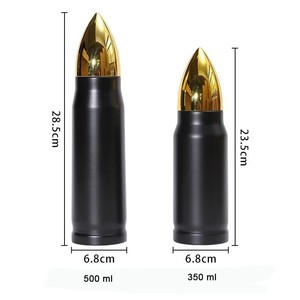 แก้วน้ำเก็บความเย็นสุญญากาศแบบกระสุน ขนาด 350 มล. 500 มล. 1000 มล. สแตนเลส 304  พร้อมโลโก้สั่งทำพิเศษ ดีไซน์ทันสมัย - Product Image 2