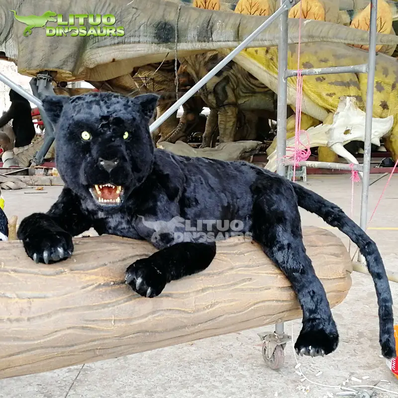 Dark Rides Dschungels afari Real aussehende lebensgroße anima tro nische Tier panther