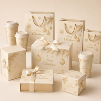 Boîte cadeau magnétique de Noël, bleu marine, flocon de neige argenté, boîte pliante de luxe personnalisée avec logo A5 pour cadeau de fête, vente en gros