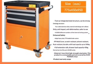 GREENS Heavy Duty Metal Iron 3 <b>Drawers</b> Roller <b>Tool</b> Trolley Cabinet Mechanic Repair <b>Tools</b> OBM/OEM/ODM 250kg Load Capacity - Product Image 3