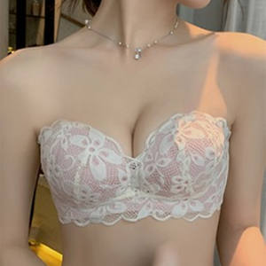 Sujetador de Alta Calidad sin Costuras, Transpirable, con Encaje Bordado Floral, Tirantes Ajustables, Suave y Cómodo para Mujer - Product Image 3