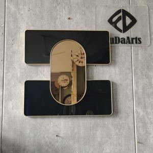 40CM Factory-Direct Grand Nouveau Moderne Simple Fer Art Tenture Murale Métal Cadre <span class=keywords><strong>Doré</strong></span> Miroir <span class=keywords><strong>Noir</strong></span> Décoration Maison Dropshipping DDP - Product Image 5