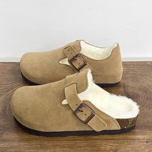 Birkenstocks Bottes de neige personnalisées en daim de vache Semelle en liège bio à enfiler Bout fermé Léger Respirant Antidérapant Confort Soutien de la voûte plantaire - Product Image 4