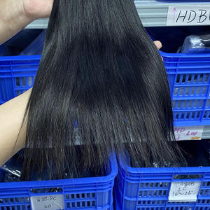 Lots de Cheveux Humains Vierges Doublement Étirés Lisses, Peuvent Être Teints <span class=keywords><strong>et</strong></span> Décolorés, Noir Naturel, 10-14 Pouces, <span class=keywords><strong>Trame</strong></span> de Cheveux, Offre de 4 Lots - Product Image 5