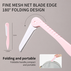 LMLTOP Set di 3 Rasoi per Sopracciglia Pieghevoli OEM A0369, Lama Appuntita in Acciaio Inossidabile per Dermaplaning <span class=keywords><strong>e</strong></span> Trattamenti Viso - Product Image 4