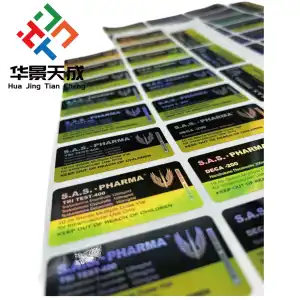 Etiquetas e caixas para frascos de injeção de Testosterona 10ml, óleo de injeção de design livre para impressão personalizada por atacado