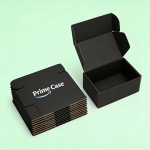 صندوق تغليف فاخر مخصص للأحذية الرجالية والقمصان والجوارب وربطات العنق والعطور، صندوق بريدي أسود مموج لتغليف الزهور - Product Image 2