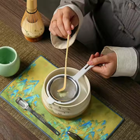 Nouvel ensemble de chawan en céramique fait main style rétro 2025 – Bol à bec verseur et outils pour la préparation du matcha – Ensemble café et thé