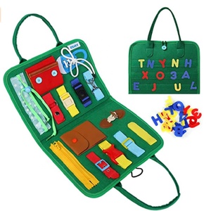 Nuevo <span class=keywords><strong>libro</strong></span> educativo de tablero ocupado para niños, juguetes de viaje sensoriales Montessori, tablero de aprendizaje de actividades, tablero ocupado de fieltro para niños pequeños - Product Image 4