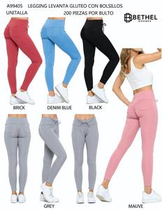 Leggings Bethel de Cintura Alta, Deportivos, de Spandex y Poliéster, Tejidos, para Todas las Temporadas, Tallas S, M, L, XL - Product Image 1