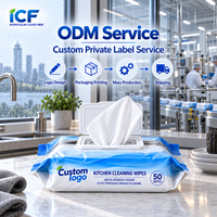 Tisu Basah Dapur Odm Obm Oem Pearl Embossed, Tisu Pembersih Dapur Dengan Tutup Flip Top