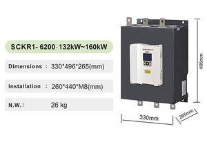 SHCKELE SCKR1-6200 ชุดสตาร์ทมอเตอร์แบบดิจิตอลอัจฉริยะ 3 เฟส สำหรับมอเตอร์ AC พร้อมกำลังไฟ 380V สำหรับกำลังไฟ 132KW ถึง 160KW - Product Image 5