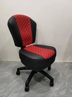 Chaise de casino en cuir noir Chaise de table de poker Chaise de machine à sous