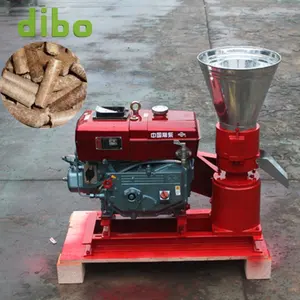 CE approved Movable Feed Pelletizing Machine Diesel Pelletizer Pellet Machine for Cat wood pellet machine diesel engine home use