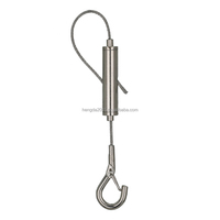 Kit de suspension pour lustre en câble d'acier inoxydable avec système de verrouillage par poussée, installation facile, hauteur réglable