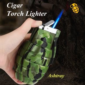 Encendedor de Cigarros Multifuncional de Alta Gama con Forma de <span class=keywords><strong>Granada</strong></span>, Encendedor de Gas <span class=keywords><strong>Butano</strong></span> Recargable Resistente al Viento con Cenicero para Cigarrillos - Product Image 2