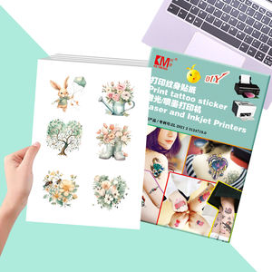 Papier transfert KeMeng Print AB pour imprimantes laser et jet d'encre, <span class=keywords><strong>tatouage</strong></span> temporaire autocollant pour le visage, henné, <span class=keywords><strong>squelette</strong></span>, roi, animal - Product Image 6