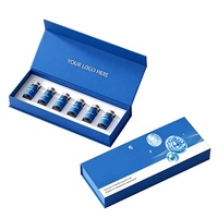 Boîtes rigides magnétiques en papier EVA sécurisées pour emballage de flacons de peptides de luxe avec estampage UV, pour petits flacons de 2 ml, 3 ml, 5 ml, 10 ml, pouvant contenir 6 flacons