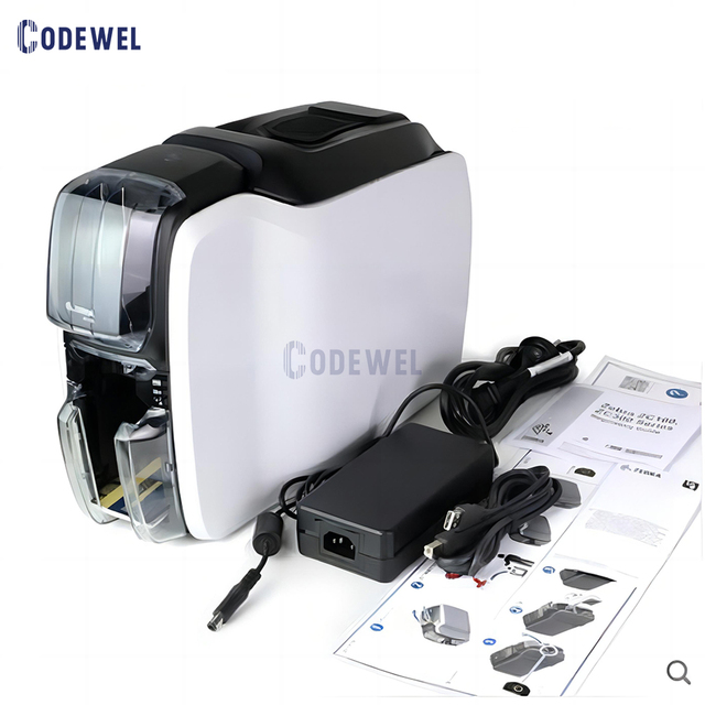 Original Zebra ZC100 ZC300 Single Side Dual Side Plastic Pvc ID Card Printer 300Dpi Desktop Printer