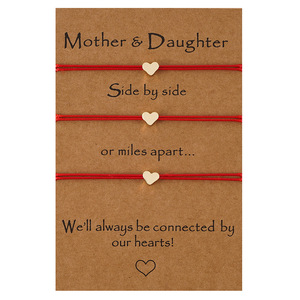 Ensemble cadeau fête des mères mère et grand-mère de 3 générations bijoux coeur bracelet grand-mère mère fille cadeau cadeau d'anniversaire - Product Image 1