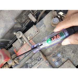 Probador de circuito Digital LCD automotriz de 6-24V, pantalla LED de voltaje Digital, probador de luz de bajo voltaje para coche y camión con sonda de acero inoxidable - Product Image 2