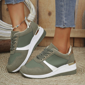 Zapatillas Deportivas con <span class=keywords><strong>Plataforma</strong></span> de Goma y Cordones, Decoración Metálica, Diseño de Parches en PU, Estilo 2026, para Mujer, Uso Diario, Casual y al Aire Libre - Product Image 6