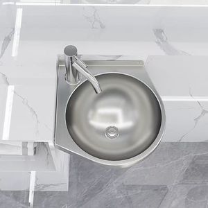 <span class=keywords><strong>Lavabo</strong></span> Angolare da Parete in <span class=keywords><strong>Acciaio</strong></span> Inox 304 per <span class=keywords><strong>Bagno</strong></span> di Piccoli Appartamenti, Design Moderno e Facile da Pulire - Product Image 2