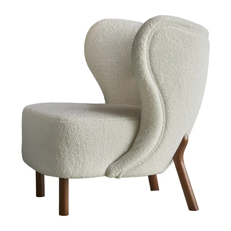 शुद्ध सेलिब्रिटी डिजाइनर आईएनएस लाउंज कुर्सी भेड़ ऊन कपड़े सिंगल सोफा कुर्सी कमरे में रहने वाले बालकनी आलसी टाइगर कुर्सी