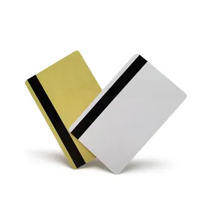 Carte bancaire magnétique RFID en plastique magnétique, carte RFID à bande magnétique argentée