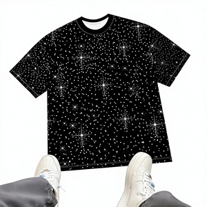 เสื้อยืดแฟชั่นลายอินทรีประดับเพชรเทียมสำหรับผู้หญิง ผ้าฝ้าย พิมพ์ลายกราฟิก ขายส่งจากโรงงาน - Product Image 1