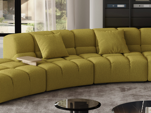 Canapé d'angle modulaire en polaire Teddy, style italien minimaliste, personnalisable, avec module de charge sans fil, pour le mobilier de salon - Product Image 3