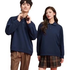 Uniformes de restaurant, polos en coton, impression de logo personnalisé, vêtements de travail printemps-automne pour maison de thé, restaurant de fondue - Product Image 5