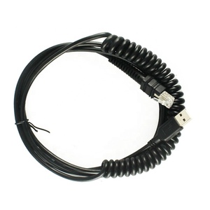 Cable USB en Espiral Blindado CBA-UF6-C12ZAR para Escáner de Código de Barras Zebra DS3608 DS3678 <span class=keywords><strong>LI3608</strong></span> - Product Image 2
