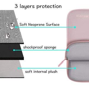 Bolsa de Transporte para Computadora Portátil Rosa de Neopreno Suave a Prueba de Golpes con Logotipo Personalizado, de 11, 13, 14 y 15.4 <span class=keywords><strong>Pulgadas</strong></span>, con Asa y Estuche Pequeño para Mujer - Product Image 2