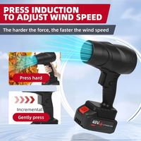 Ventilateur souffleur d'air turbo puissant à moteur sans balais haute vitesse, sèche-cheveux portable, ventilateur turbo électrique ultra-puissant avec contrôle de vitesse progressif