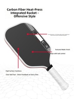 Raket Pickleball Desain Baru 2026 Tanpa Bingkai Sarang Lebah 16mm Ekstra Tebal Gen 5 Serat Karbon T700 Thermoformed Pro Player OEM