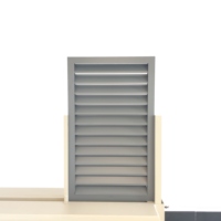 Fenêtre à persiennes en aluminium moderne avec fonction antivol pour salle de bain et usage extérieur, ouverture horizontale fixe, garantie 5 ans