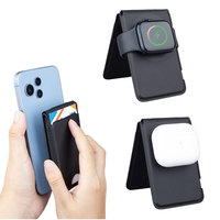 Cargador de Teléfono Portátil de Fábrica con Logotipo Personalizado, Cargador Inalámbrico Magnético Plegable de 15W, Seguro y Rápido, para iPhone, iWatch y Auriculares