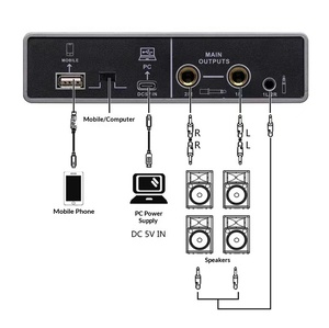 Professional <strong>Recording</strong> Sound Card DSP Reverb 48V Computer Mobile Phone K Song Musical <strong>Instrument</strong> Trembles Live Broadcast Special - Product Image 2