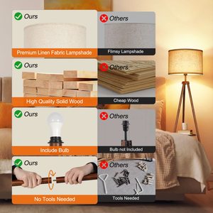 Lampe sur <span class=keywords><strong>pied</strong></span> moderne avec étagère, <span class=keywords><strong>en</strong></span> <span class=keywords><strong>bois</strong></span> massif, pour salon, chambre à coucher, décoration nordique, lampe à télécommande - Product Image 5