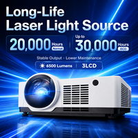 Projecteur laser à courte focale commercial 6500 lumens 3LCD WXGA pour exposition, musée et affichage